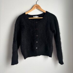 Vintage angora cropped cardigan